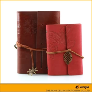 PU leather design hot selling embossing vintage notebook