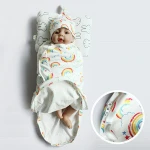 Pure cotton baby sleeping bag new born swaddle blankets sleeping bag baby wrap blanket