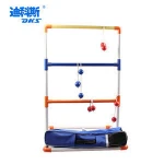 PVC Ladder Ball Toss Game Set Outdoor Lawn Game Set with 6 Bolo Balls and Carrying Bag