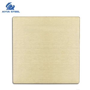 PVD Gold Color Stainless Steel Sheet 201 8K Mirror Finish Stainless Steel