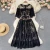 Import QJIA  Autumn Womens New Lace Zipper Elegant Dress 2023 Loose Chic Slim Temperament Evening Dress A-line Skirt from China