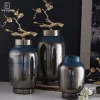 Quality Elegant Design Glass Flower Vase With Lid For Home Hotel Decor