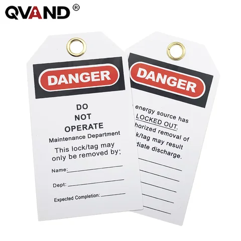 Buy Qvand Electrical Safety Lockout Tagout Loto Tag Lock Out Danger Pvc ...