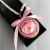 Import Rainbow pink color preserved fresh roses keychain permanent roses car hangings with black gift box from China