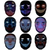 Rechargeable LED Facial painting Mask Color Face Changing Display Light Up Party Mask LED Screen APP Controlled Halloween Shield