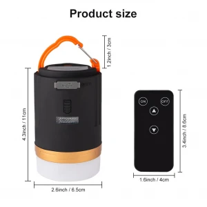 Remote Control LED Emergency Lights Brightness Adjustable USB Rechargeable Waterproof Portable Lantern Camping Light