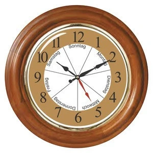 retro wood week China new product wall clock for home decoration wall clock