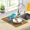 Roll Up Dish Drying Rack Folding Silicone  Kitchen Storage Holders Rolling Sink Rack Foldable Dish Drainer Rack