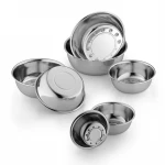 RONGYE Thick Pattern bottom Wholesale custom logo stainless steel mixing bowl stainless steel bowl set dinnerware set