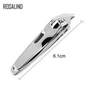 Rosalind Wholesale OEM side slant edge nail art cutter trimmer manicure tools stainless steel nail clipper for nail salon