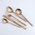 Import Rose gold Restaurant stainless steel spoon fork flatware sets, inox cutlery from China