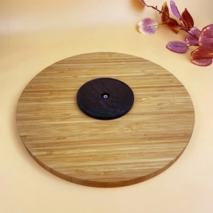 Rotating bamboo tray 6pcs ceramic dish Wholesale Enamel Tray Candy Snack Dessert Dried Fruit Plate