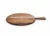 Import Round shaped acacia wood pizza peel serving cheese cutting board with handle from China