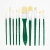 Import ROYAL-ART Artist Paint Brush Set of 10 Different Shapes with Bristle Hair Short Handle Brushes Round Edeal For Oil color from China