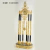 Royal European Deluxe Black Crystal column Classical Home Marble Bronze China grandfather floor clock