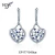 Import ROYI Jewelry New Collection 14K Gold Plated Multi Colored Stone Silver Earrings Women from China