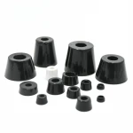 Rubber Cabinet Foot With Stainless Steel Gasket  Anti Vibration Non-slip Rubber Feet