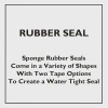 Rubber Seal Ribbed Profile with Peel-Off Tape, Black