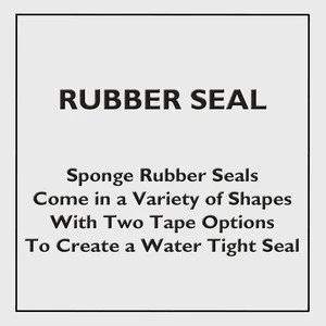 Rubber Seal Ribbed Profile with Peel-Off Tape, Black