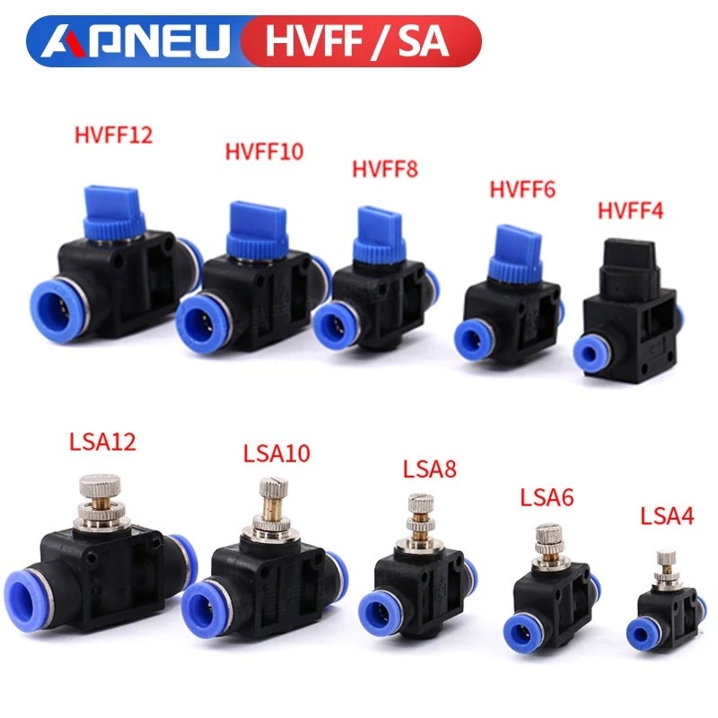 SA HVFF Air Fittings Pneumatic Parts Connector Quick Push For Hose Tube Fitting Speed Plastic Switch  4mm 6mm 8mm 10mm 12mm