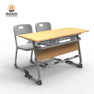School equipment furniture student double seat desk chair classroom ergonomic study desk desk and chair