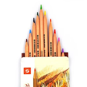School Prismacolor 12 colored wooden pencils set with box