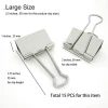 Silver Metal Assorted Sizes Acceptable Oem Logo Dovetail Clip Paper Clip Factory Direct Selling Storage Binder clips