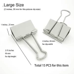 Silver Metal Assorted Sizes Acceptable Oem Logo Dovetail Clip Paper Clip Factory Direct Selling Storage Binder clips