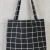 Import Single Plaid Canvas Tote Bag Eco Reusable Shopping Bag Plaid Canvas Shopping shopper Bags from China