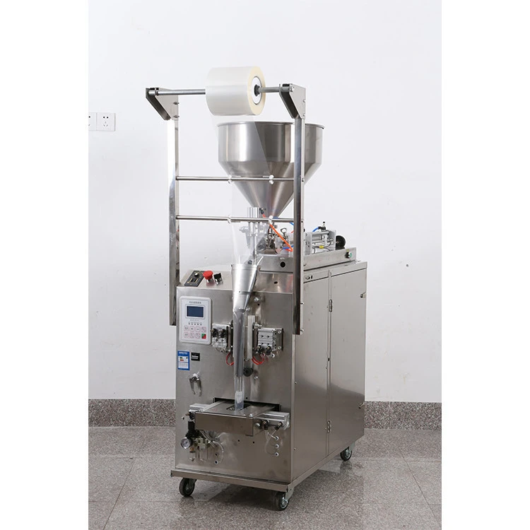 small bag punch sachet packing tea coffee honey milk liquid soap spice oil paste masala food automatic packaging machine