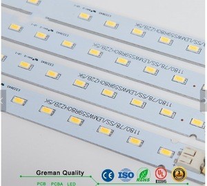 smd 2835 led linear tube pcb with lens cover linear led/smd 2835 led tube light pcba led tube light pcb 1175*10mm