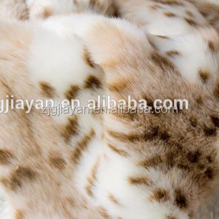 snow leopard printed fake fur anima lfor hat