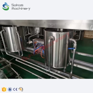 Sokos 300bph 20 liter 5 gallon bucket water washing filling sealing machine for pure water plant project