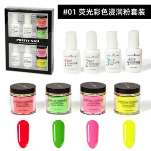 Solid Color Dipping Nail Powder Colorful Glitter Pigment Dust Nail Art Decoration Nail Dipping Powder