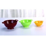Solid color melamine vegetable plastic colander strainer