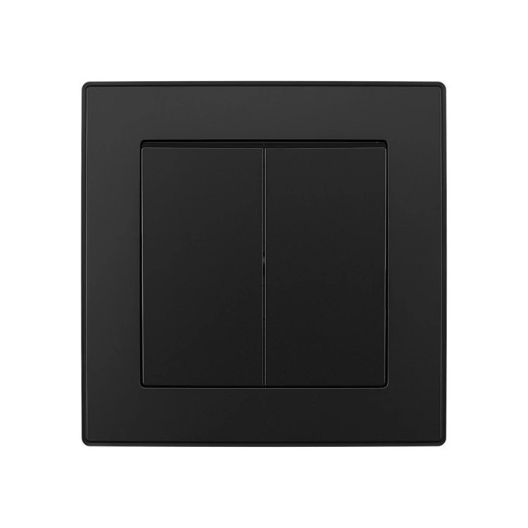 Songri Durable Using Low Price Electric 2 Gang 1 Wall Plate Way Black Electric Wall Switch