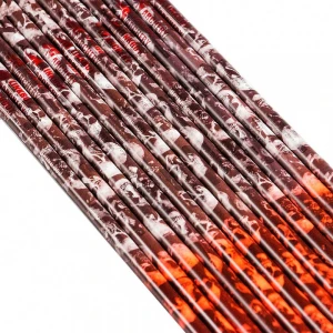 Spine 400 32 ID6.2mm Red Camo Color Archery Pure Carbon Fiber Arrow Shafts Bow Hunting Shooting Linkboy