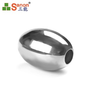 SS304 / 316 AISI Standard Drilled Hole Stainless Steel Oval Hollow Balls 50.8mm