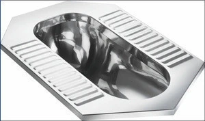 Stainless Steel 304 Squatting Pan With Flushing For Bullet Train GR-004