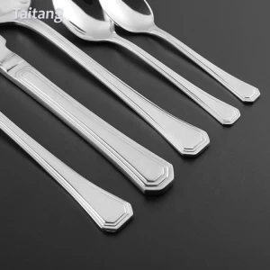 Stainless Steel Cutlery Set Restaurant Spoon Fork Knife Sets Stainless Steel 5 Piece Silver Flatware Set