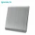 Import Stainless steel plate uk standard electrical metal 2 gang wall switch sockets from China