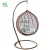 Import steel frame hanging rattan cane basket chair leisure garden hang lounge double swing rocking chair from China