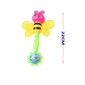 Stick Rod Cartoon Baby Bell Funny Toy Plastic Soft Baby Handbells Rattles