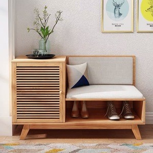 Sturdy Shoe Rack Bench, 3-Tier Bamboo Shoe Organizer,  ideal for Entryway Hallway Bathroom Living Room