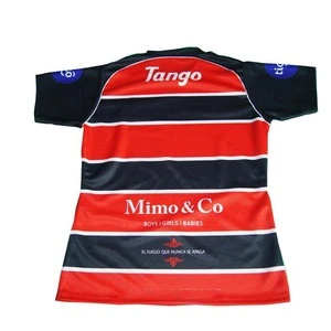 Sublimation Custom Design 100% polyester Super Rugby Jersey Wear Uniform