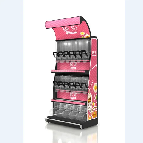 Buy Supermarket Bulk Food Spice Gondola Racks Candy Display Rack With ...