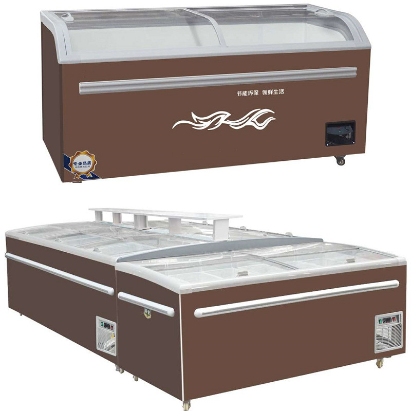 Buy Supermarket Frozen Meat And Fish Display Island Fridge Freezer