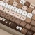 Import Sushi Roll Cute Keycaps 138/158 Keys MDA Profile Brown Keycaps PTB Sublimation Material English Mechanical Keyboard from China