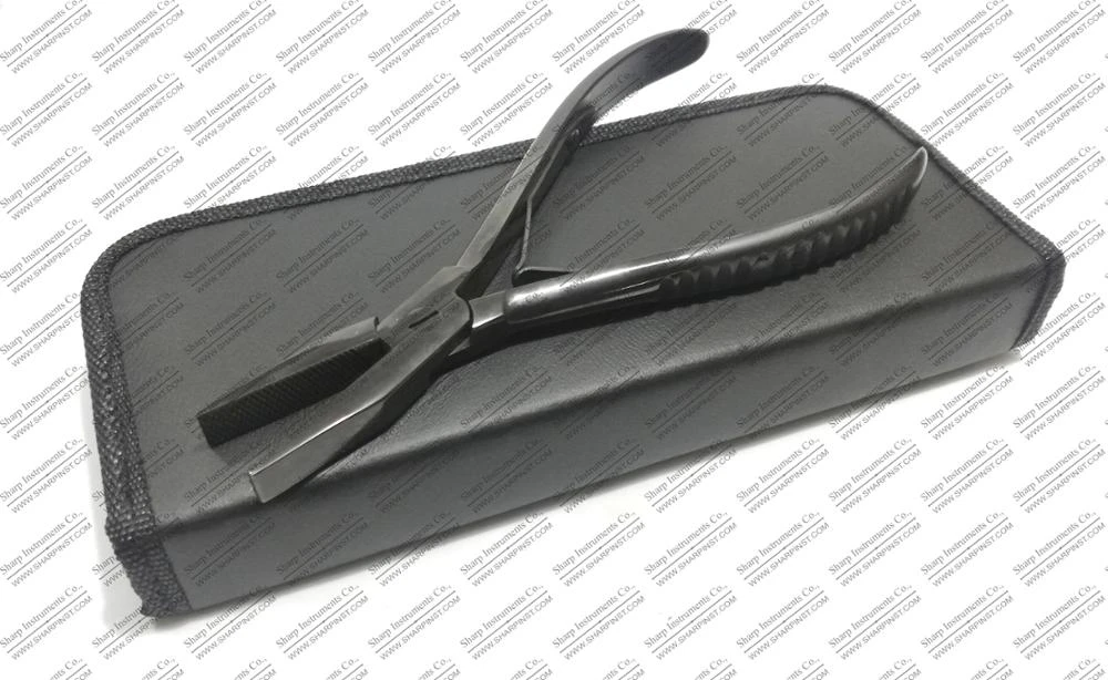 Tape-In Hair Extension Pliers Kit With Black Color.