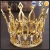 Import The bride hand crystal crown fine gold and silver circle big crown bride other headwear HA-411 from China